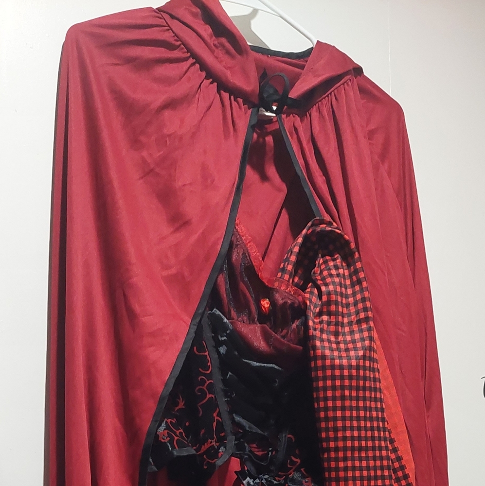 Halloween costume DARK RED RIDING HOOD 2X